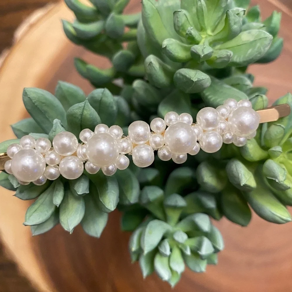 Faux Pearl Jumbo Hair Barrette